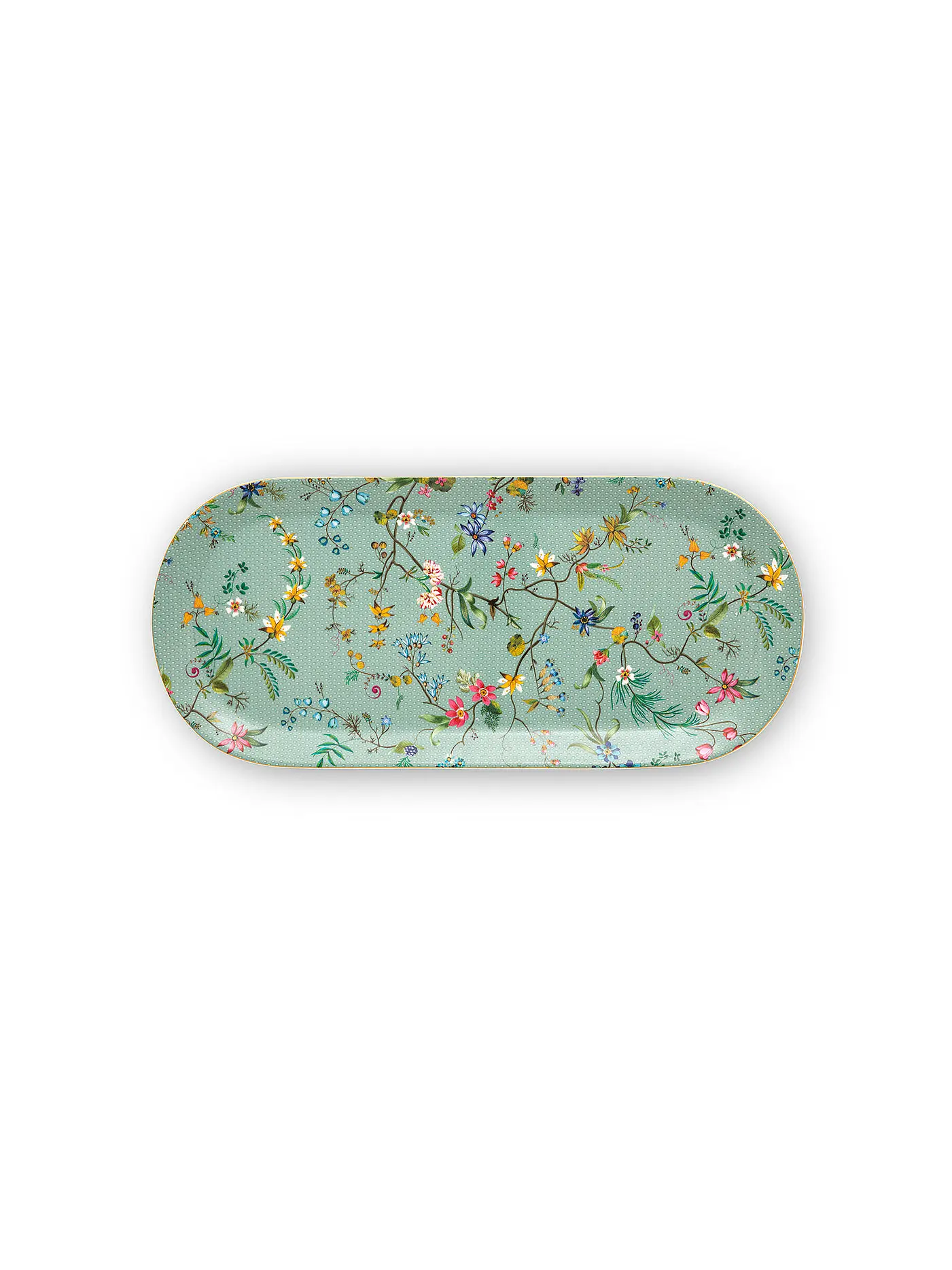PIP STUDIO | Platte oval 33,3x15,5cm  Jolie Flowers Blue | 
